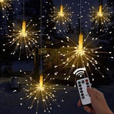 Remote Control Waterproof Christmas Fireworks LED String Lights LED String Lights - Tophatter Daily Deals