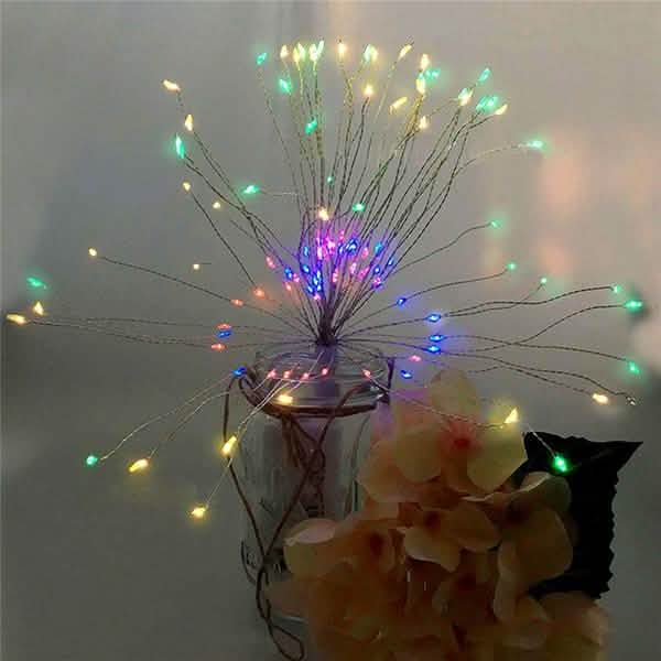 Remote Control Waterproof Christmas Fireworks LED String Lights Multicolor LED String Lights - Tophatter Daily Deals