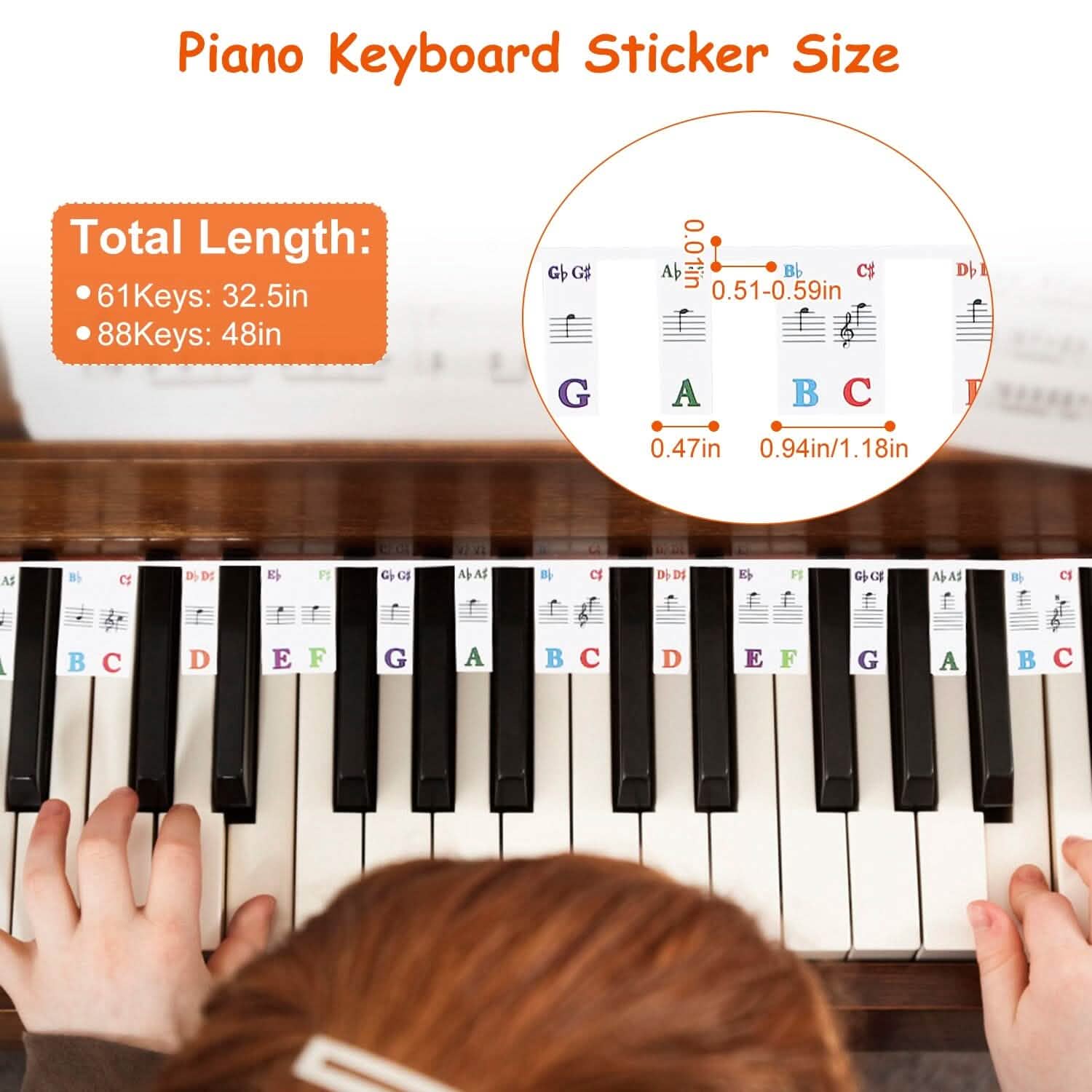 Removable PVC Piano Keyboard Stickers Toys & Games - Tophatter Daily Deals