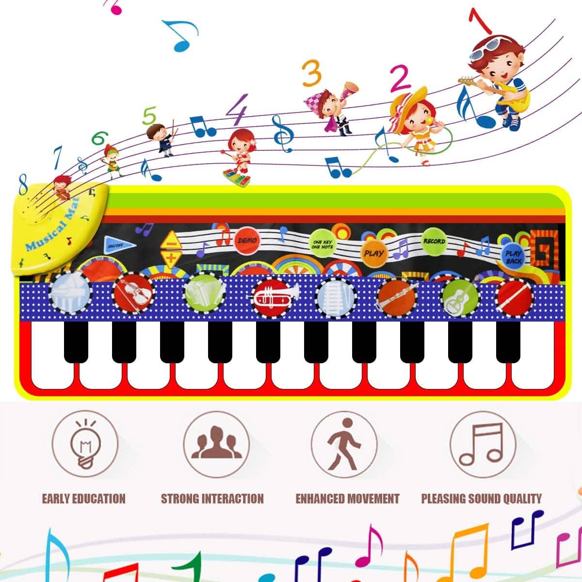 RenFox Kids Musical Mats Early Education Toys Toys & Games - Tophatter Daily Deals