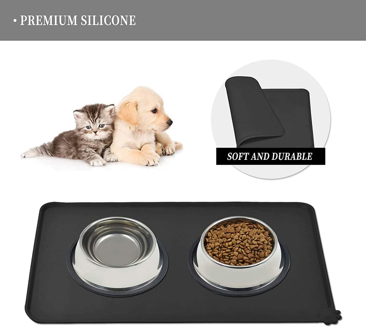 Reopet Silicone Dog Cat Bowl Mat Non-Stick Food Pad Pet Supplies - Tophatter Daily Deals