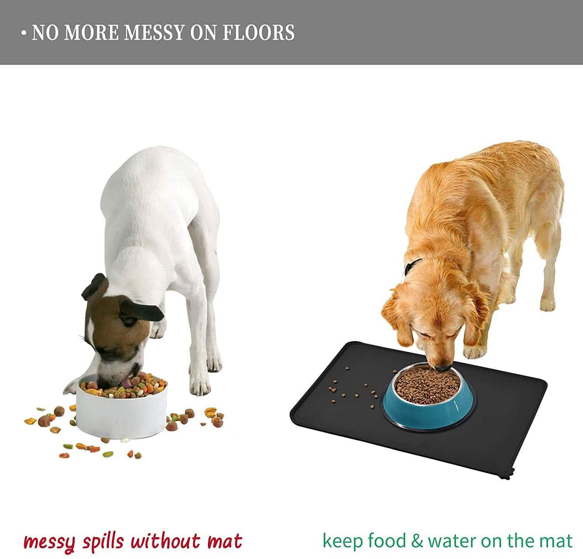Reopet Silicone Dog Cat Bowl Mat Non-Stick Food Pad Pet Supplies - Tophatter Daily Deals