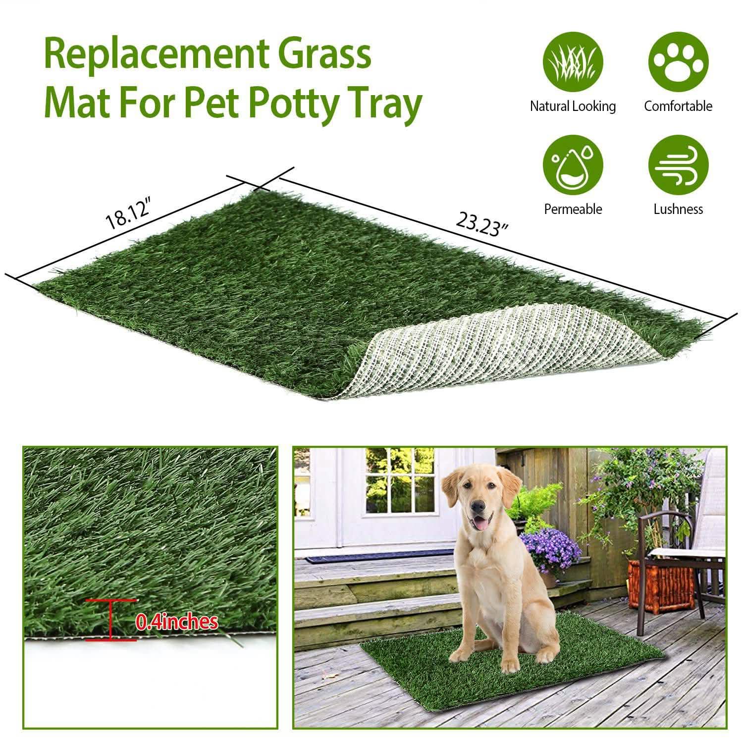 Replacement Grass Mat for Pet Potty Tray Pet Supplies - Tophatter Daily Deals