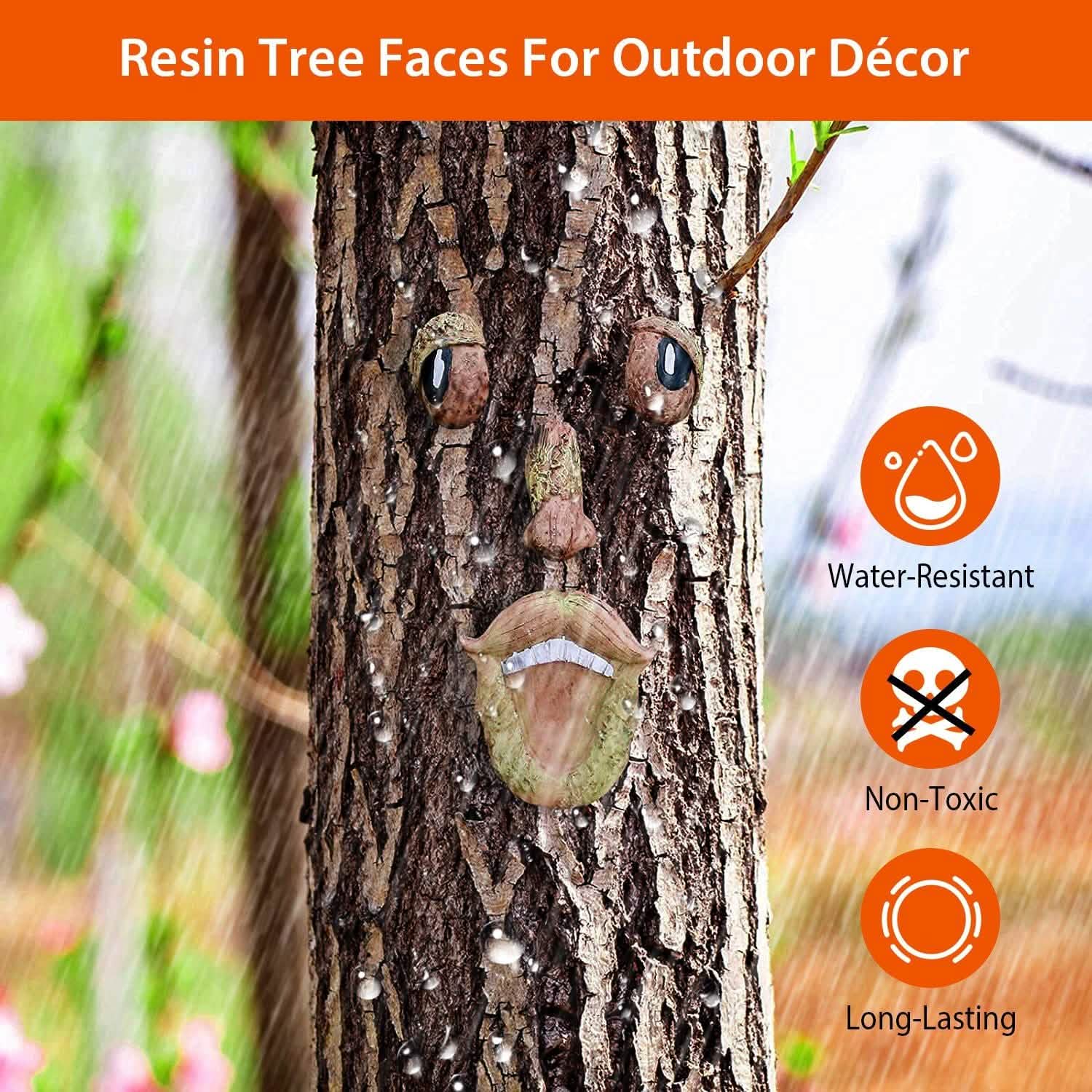 Resin Old Man Tree Hugger Bark Garden & Patio - Tophatter Daily Deals
