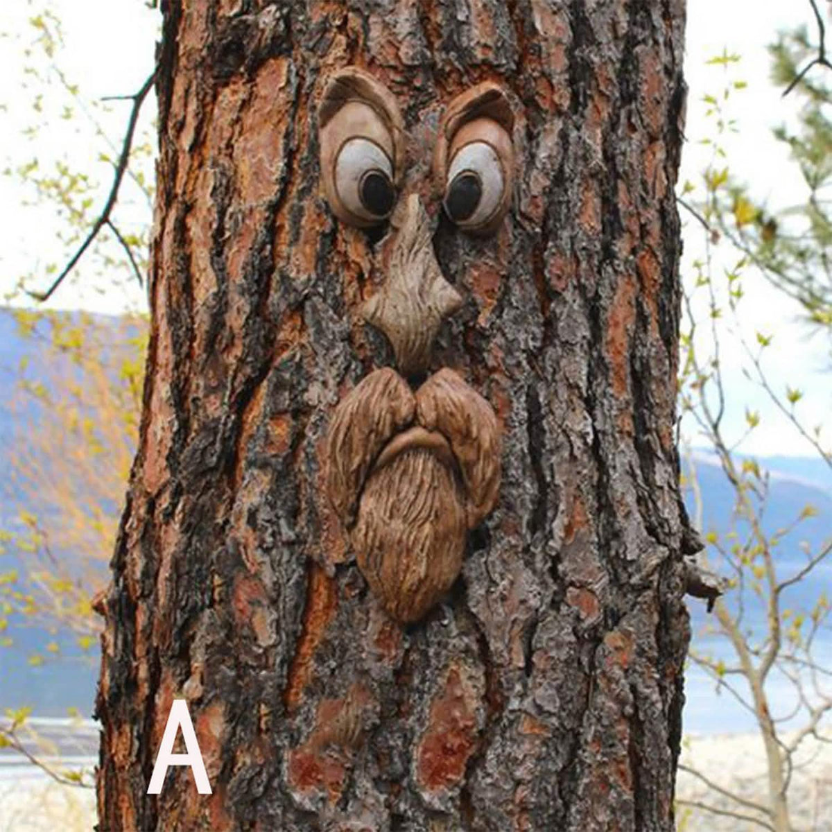 Resin Old Man Tree Hugger Bark Garden & Patio - Tophatter Daily Deals