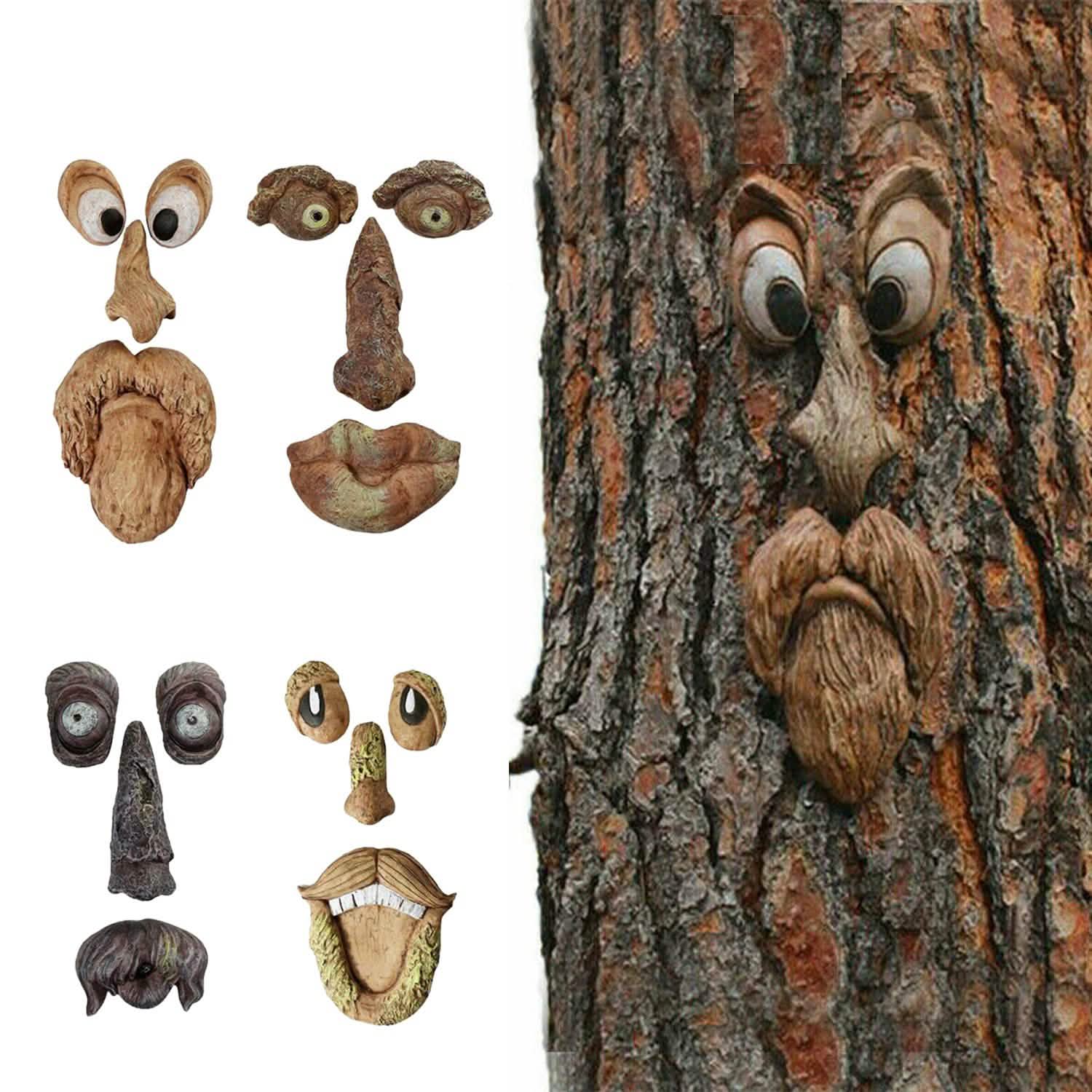 Resin Old Man Tree Hugger Bark Garden & Patio - Tophatter Daily Deals