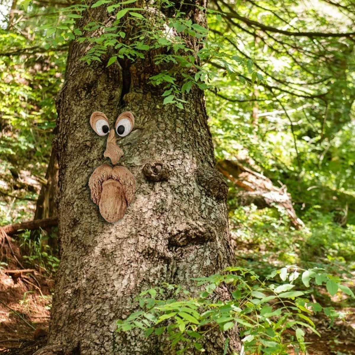 Resin Old Man Tree Hugger Bark Garden & Patio - Tophatter Daily Deals