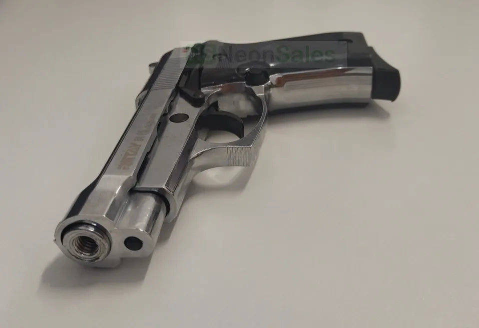 RETAY 84FS BLANK GUN - SHINY CHROME - Tophatter's Army Deals BLANK GUNS - Tophatter Daily Deals