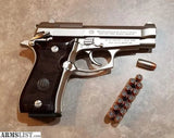 RETAY 84FS BLANK GUN - SHINY CHROME - Tophatter's Army Deals BLANK GUNS - Tophatter Daily Deals