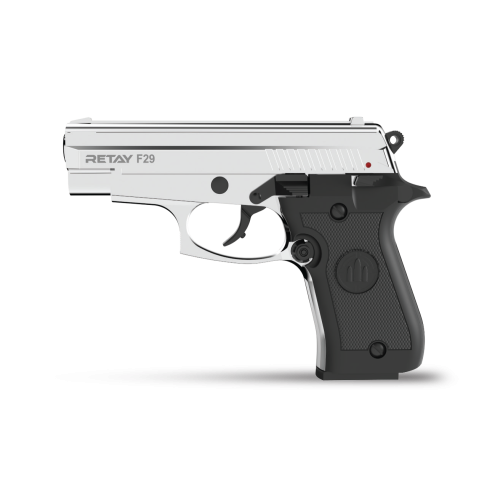RETAY F29 BLANK GUN - SHINY CHROME - Tophatter's Army Deals BLANK GUNS - Tophatter Daily Deals