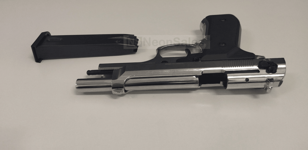 RETAY MOD 92 BLANK GUN- SHINY CHROME - Tophatter's Army Deals BLANK GUNS - Tophatter Daily Deals