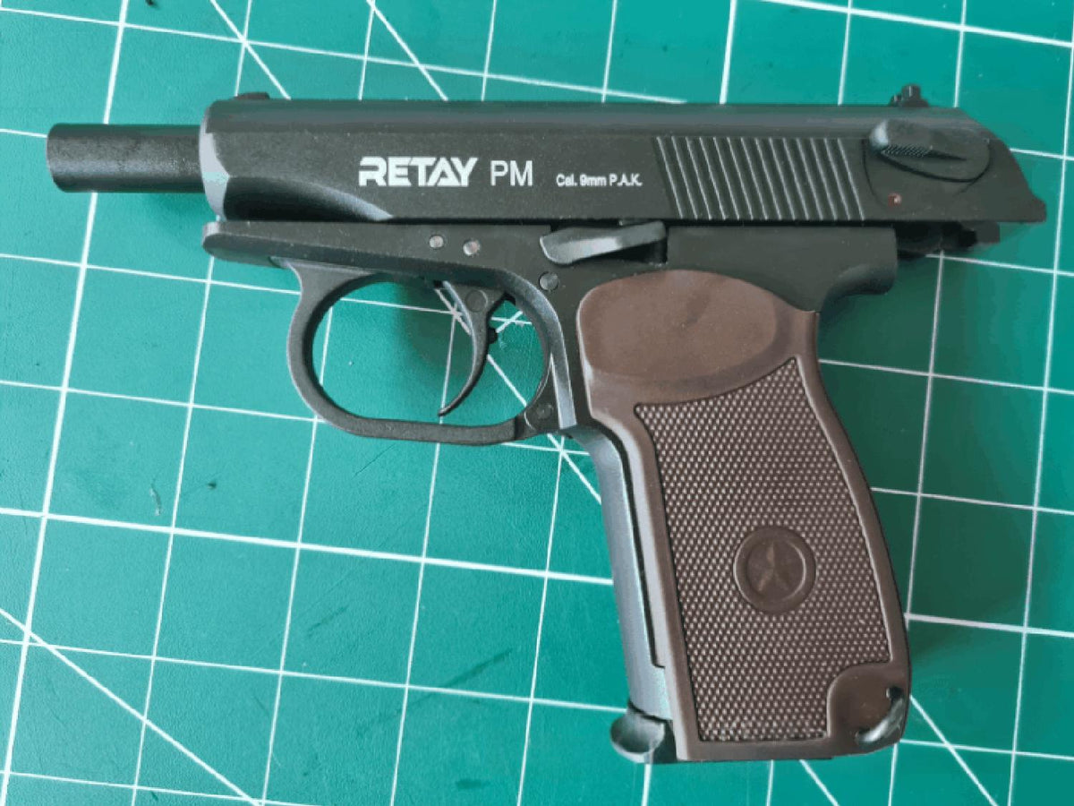 RETAY PM MAKAROV BLANK GUN - BLACK - Tophatter's Army Deals BLANK GUNS - Tophatter Daily Deals