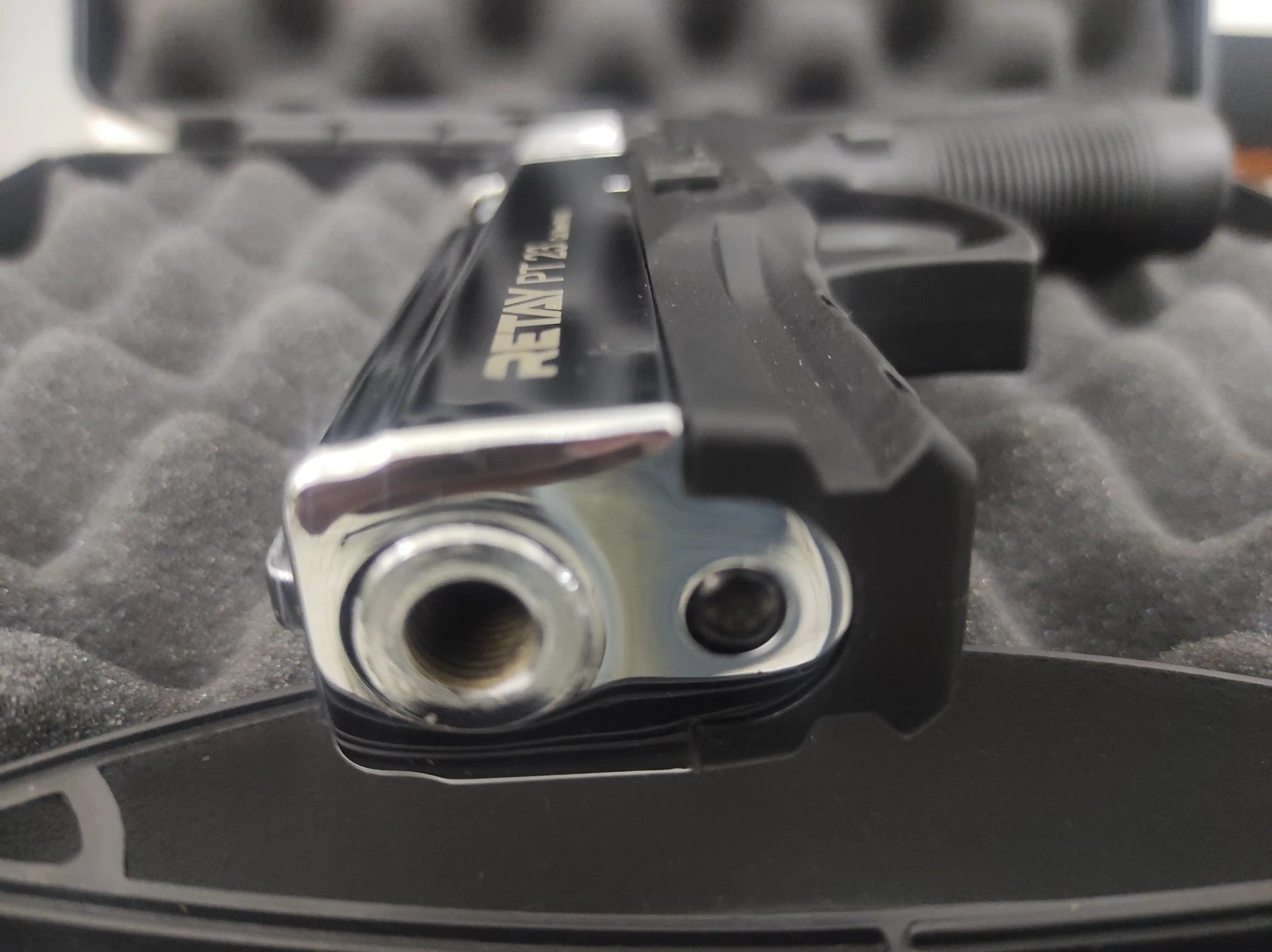 RETAY PT23 BLANK GUN - SHINY CHROME - Tophatter's Army Deals BLANK GUNS - Tophatter Daily Deals