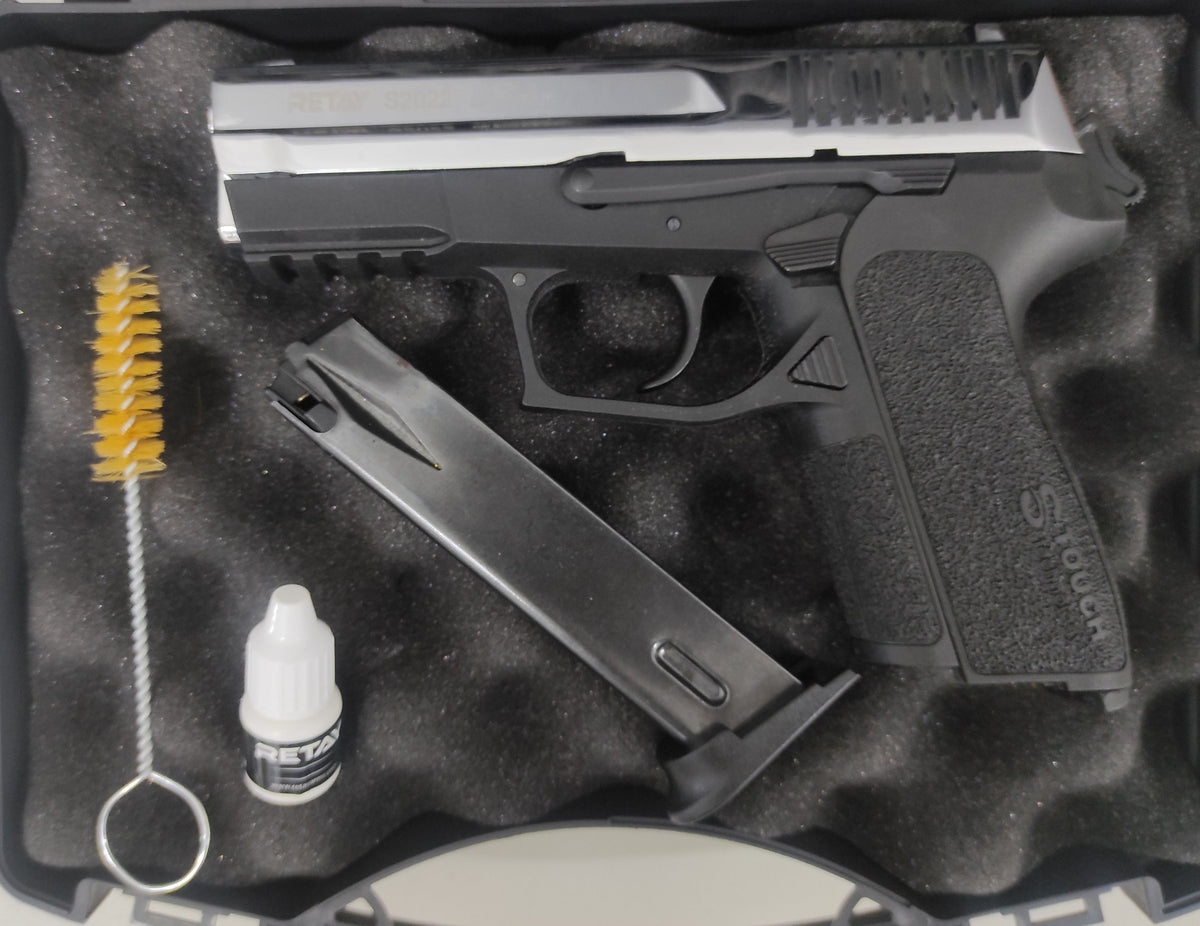 RETAY S2022 BLANK GUN - SHINY CHROME - Tophatter's Army Deals BLANK GUNS - Tophatter Daily Deals