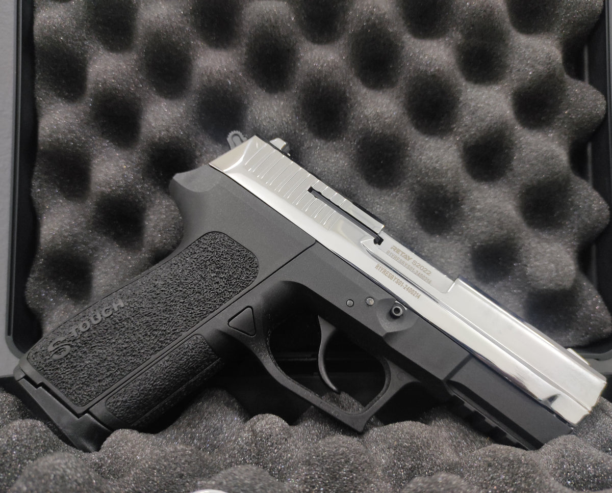 RETAY S2022 BLANK GUN - SHINY CHROME - Tophatter's Army Deals BLANK GUNS - Tophatter Daily Deals