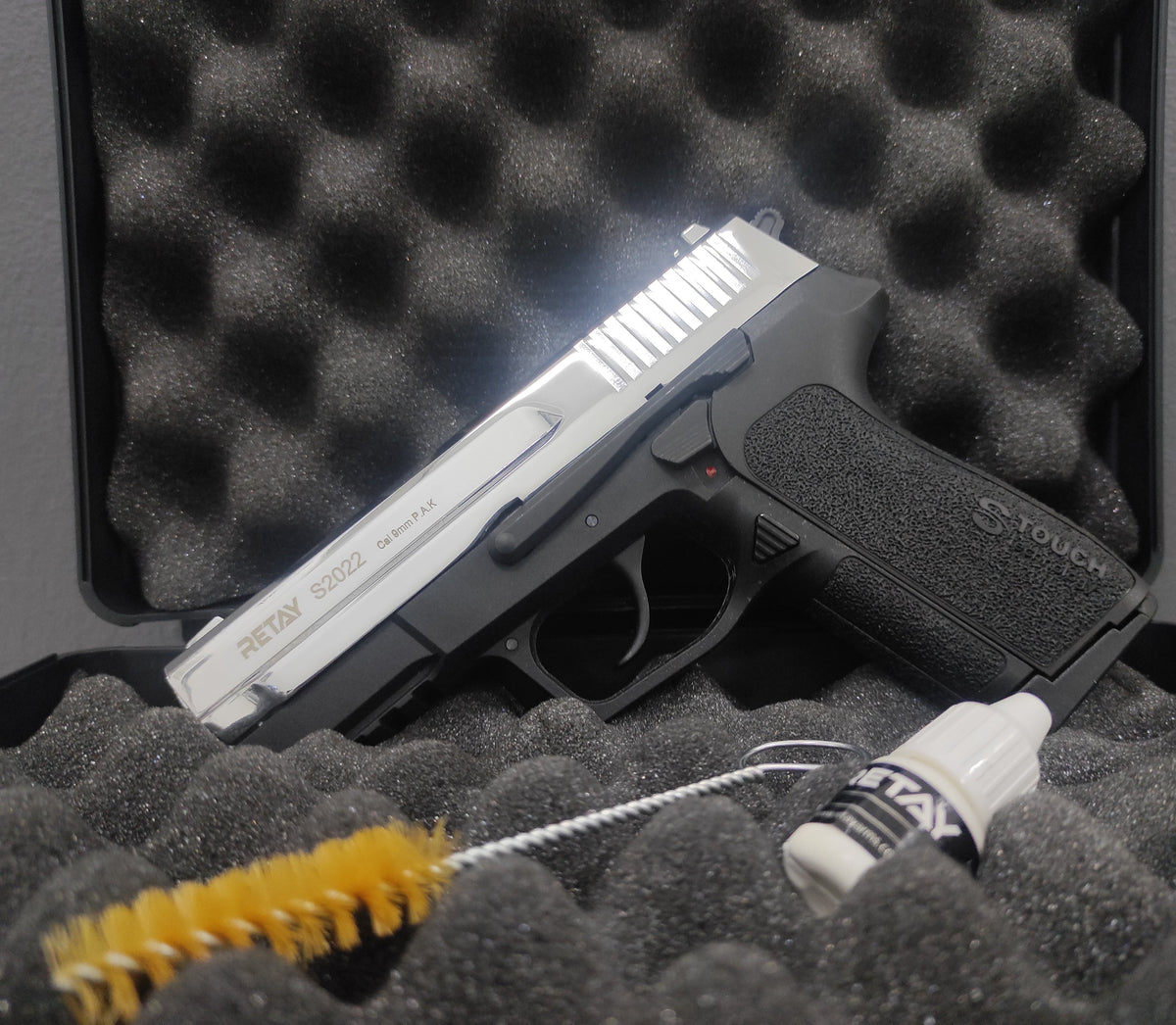 RETAY S2022 BLANK GUN - SHINY CHROME - Tophatter's Army Deals BLANK GUNS - Tophatter Daily Deals