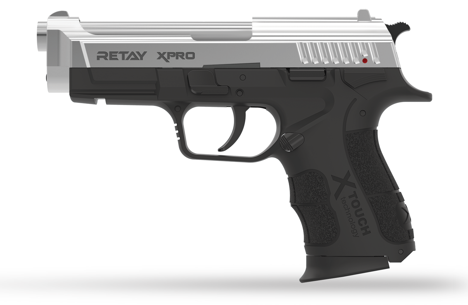 RETAY XPRO BLANK GUN - SHINY CHROME - Tophatter's Army Deals BLANK GUNS - Tophatter Daily Deals