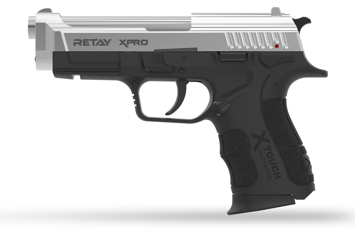 RETAY XPRO BLANK GUN - SHINY CHROME - Tophatter's Army Deals BLANK GUNS - Tophatter Daily Deals