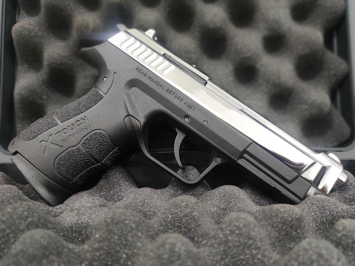RETAY XPRO BLANK GUN - SHINY CHROME - Tophatter's Army Deals BLANK GUNS - Tophatter Daily Deals