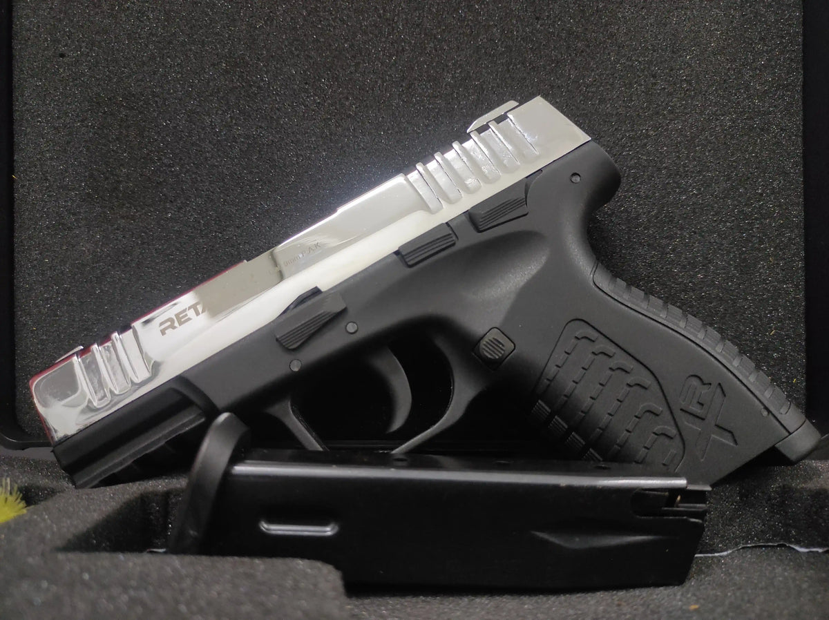 RETAY XR BLANK GUN - SHINY CHROME - Tophatter's Army Deals BLANK GUNS - Tophatter Daily Deals
