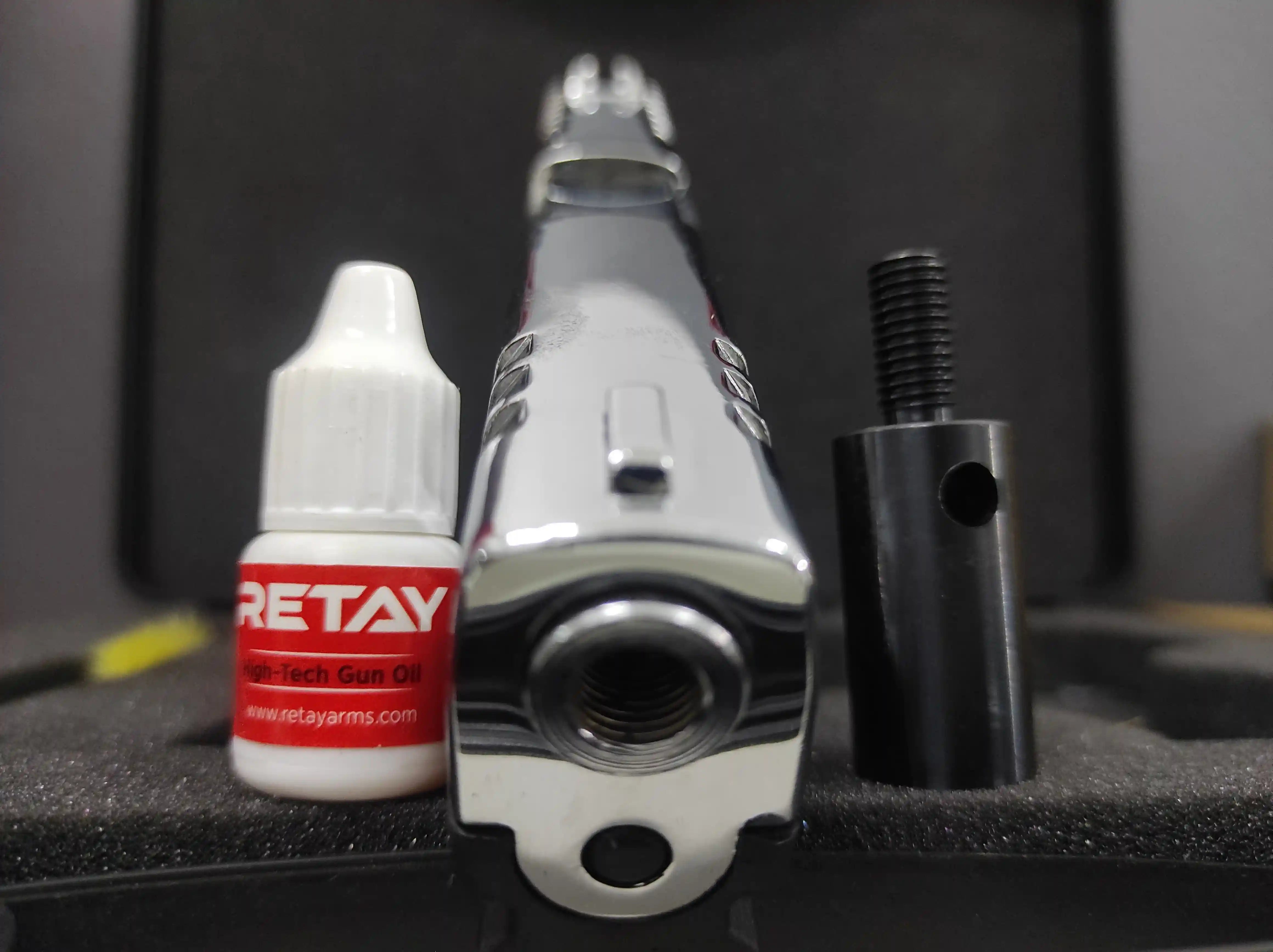 RETAY XR BLANK GUN - SHINY CHROME - Tophatter's Army Deals BLANK GUNS - Tophatter Daily Deals