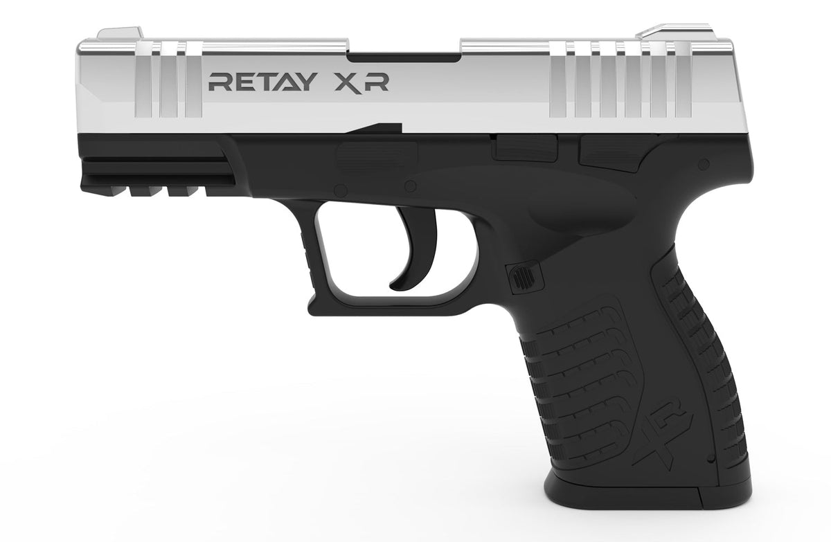 RETAY XR BLANK GUN - SHINY CHROME - Tophatter's Army Deals BLANK GUNS - Tophatter Daily Deals