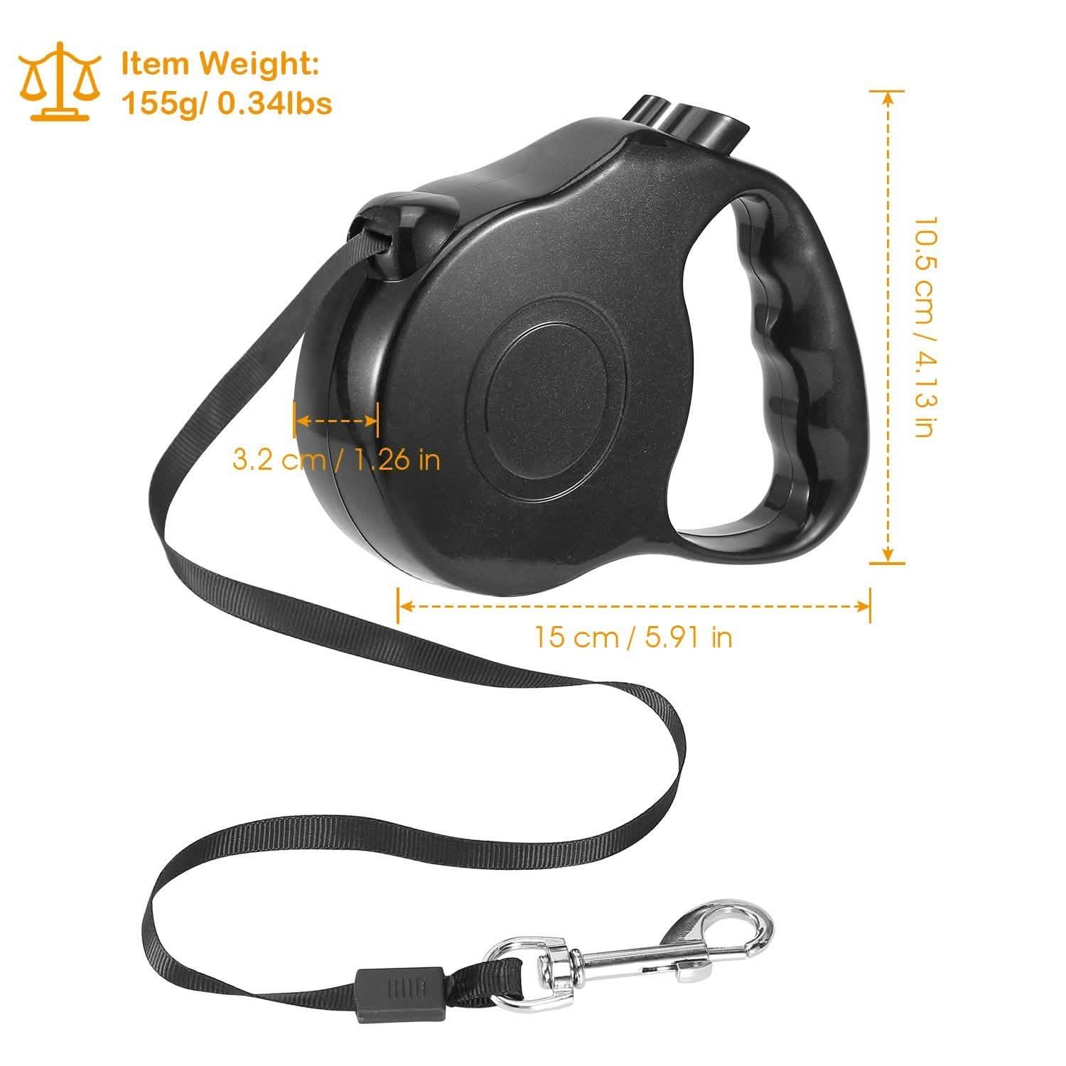 Retractable Dog Leash 16ft Extendable Range Heavy Duty Dog Walking Leash Pet Supplies - Tophatter Daily Deals