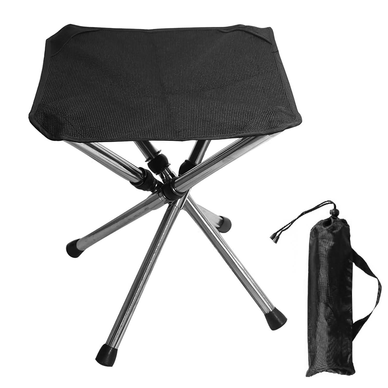 Retractable Portable Folding Chair Easy Set Up Backpacking Stool Outdoor Recreation - Tophatter Daily Deals