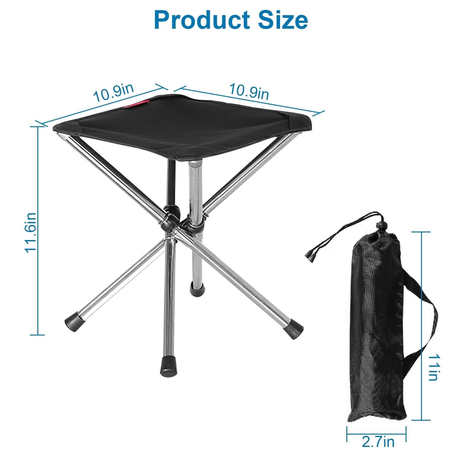 Retractable Portable Folding Chair Easy Set Up Backpacking Stool Outdoor Recreation - Tophatter Daily Deals