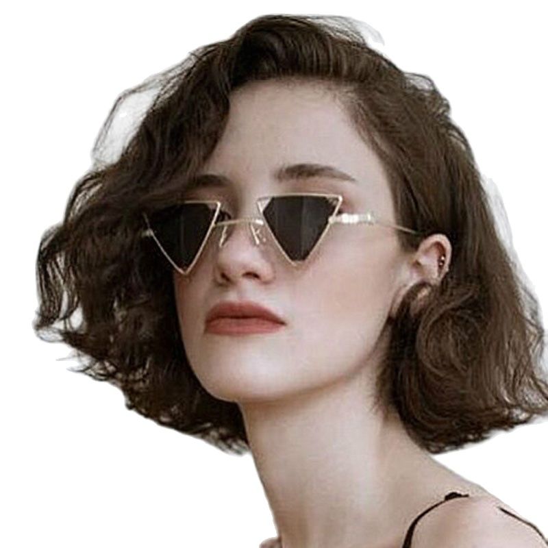 Retro Alloy Triangle Punk Sunglasses Men Hollow Eyewear Sunglasses - Tophatter Daily Deals