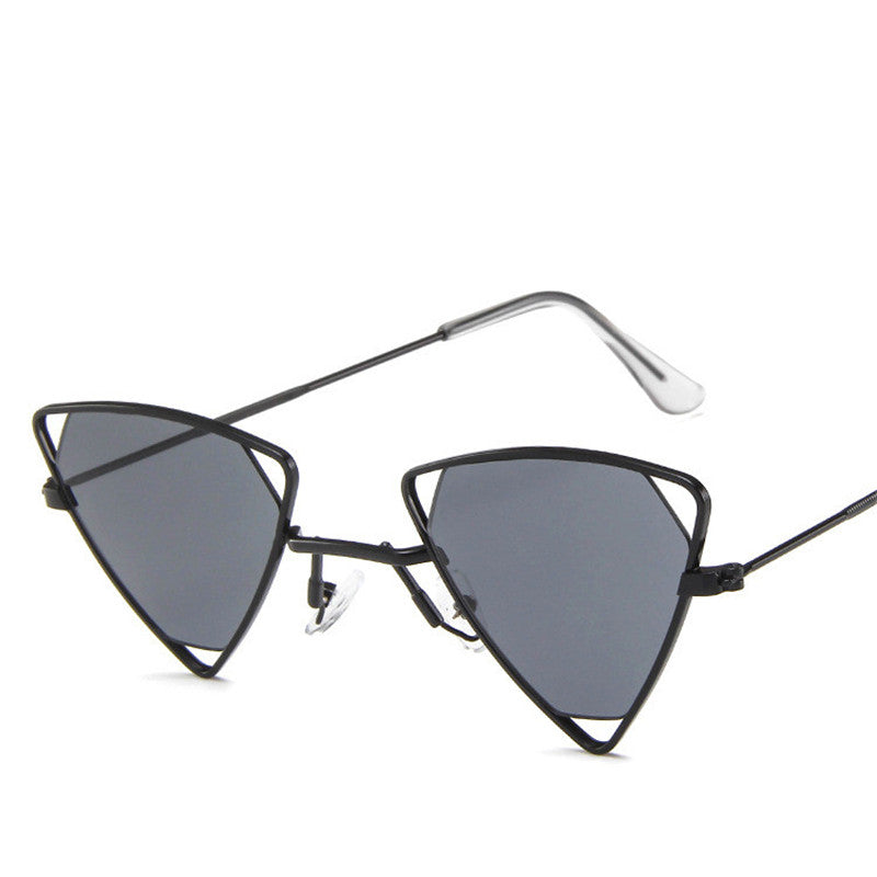 Retro Alloy Triangle Punk Sunglasses Men Hollow Eyewear Black Gary Sunglasses - Tophatter Daily Deals