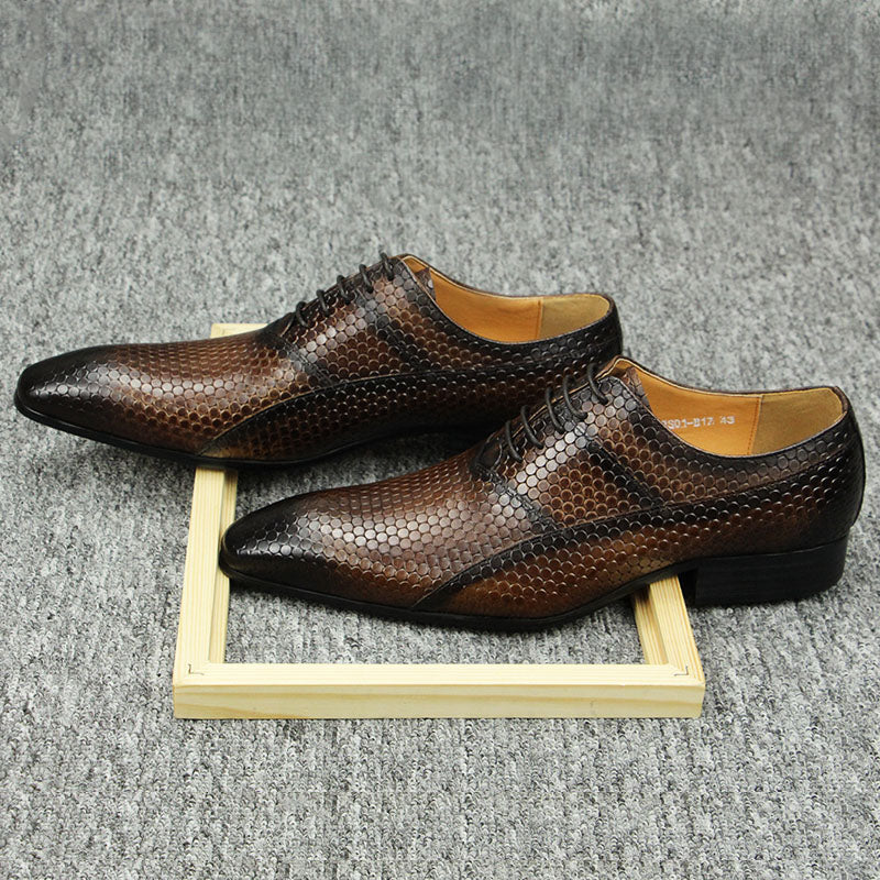 Retro Business Exquisite Carved Dress Office Oxfords Shoes Men Dresses Shoes - Tophatter Daily Deals