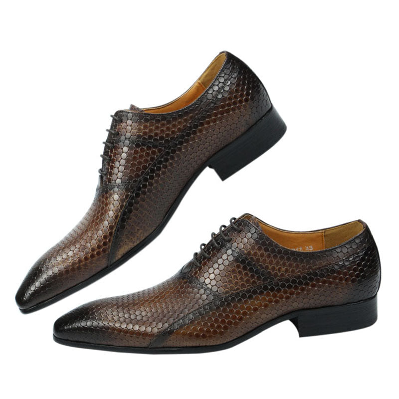 Retro Business Exquisite Carved Dress Office Oxfords Shoes Brown Men Dresses Shoes - Tophatter Daily Deals