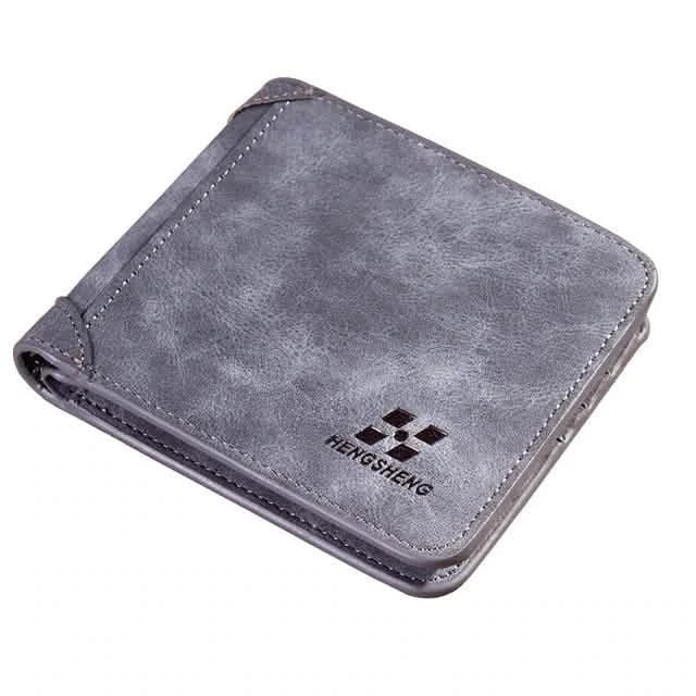 Retro Leather Card Holder for Men Blue Horizontal Handbags & Wallets - Tophatter Daily Deals