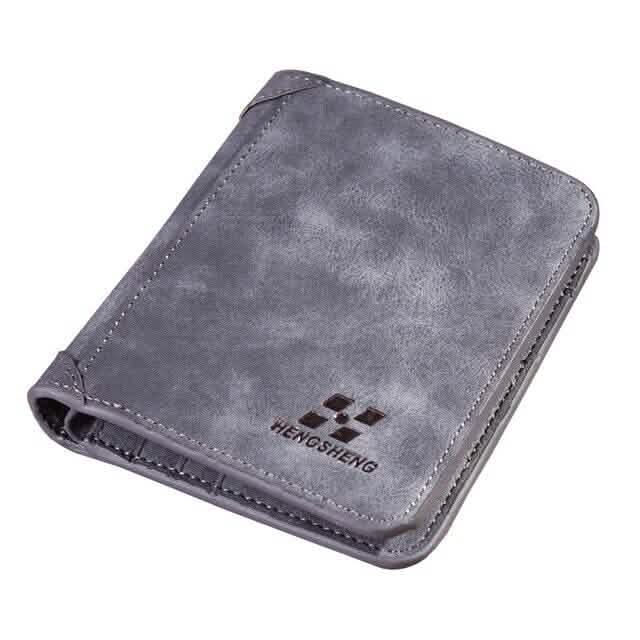 Retro Leather Card Holder for Men Blue Vertical Handbags & Wallets - Tophatter Daily Deals