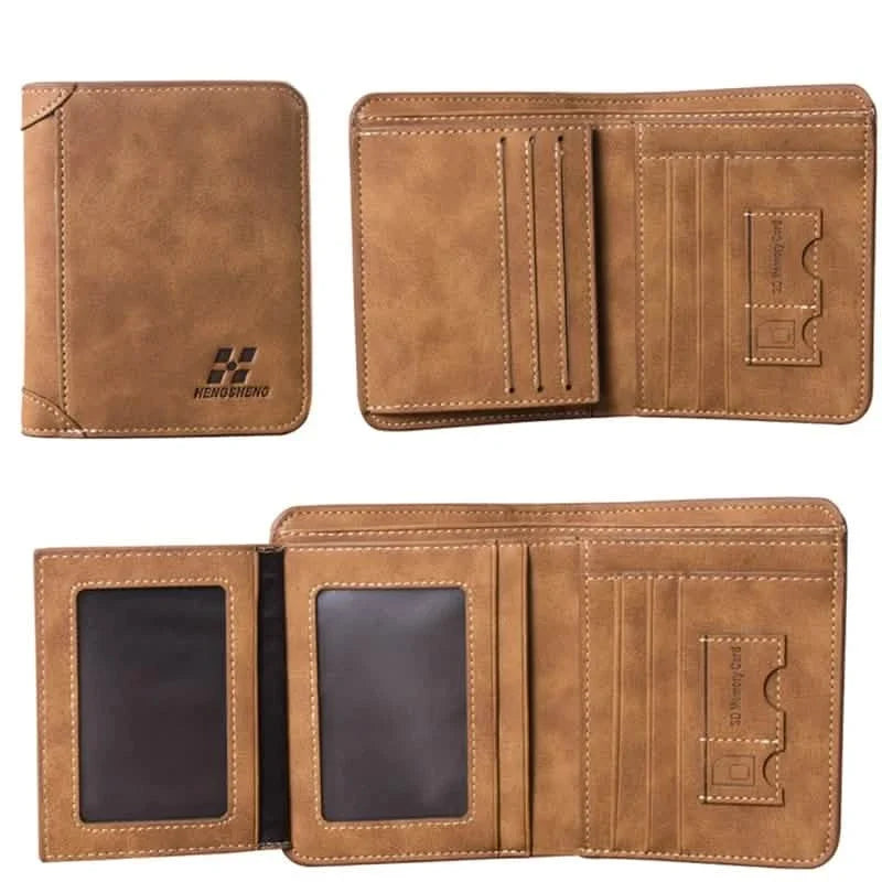 Retro Leather Card Holder for Men Handbags & Wallets - Tophatter Daily Deals