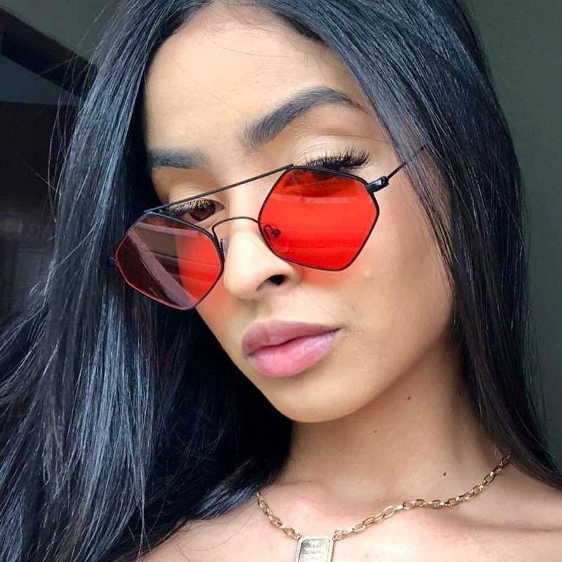Women Retro Metal Double Beam Wild Punk Eyeglasses Sunglasses - Tophatter Daily Deals