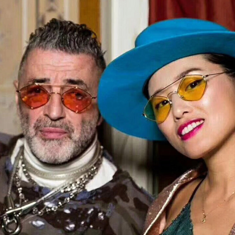 Women Retro Metal Double Beam Wild Punk Eyeglasses Sunglasses - Tophatter Daily Deals