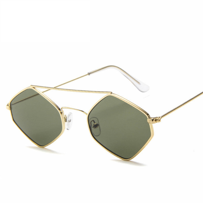 Women Retro Metal Double Beam Wild Punk Eyeglasses Green Sunglasses - Tophatter Daily Deals