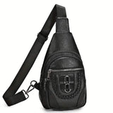Retro PU Leather Crossbody Bag Black Handbags & Wallets - Tophatter Daily Deals
