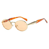 Retro Round Metal Sunglasses Unisex Sun Glasses Gold Champagne Sunglasses - Tophatter Daily Deals