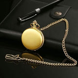 Retro Smooth Men Pocket Watch with Chain Watches - Tophatter Daily Deals