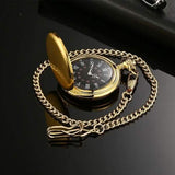 Retro Smooth Men Pocket Watch with Chain Watches - Tophatter Daily Deals