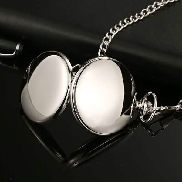 Retro Smooth Men Pocket Watch with Chain Watches - Tophatter Daily Deals