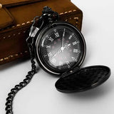 Retro Smooth Men Pocket Watch with Chain Watches - Tophatter Daily Deals