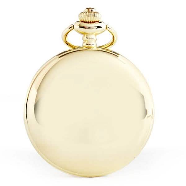 Retro Smooth Men Pocket Watch with Chain Gold Watches - Tophatter Daily Deals
