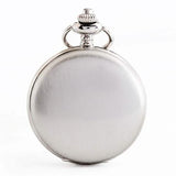 Retro Smooth Men Pocket Watch with Chain Silver Watches - Tophatter Daily Deals