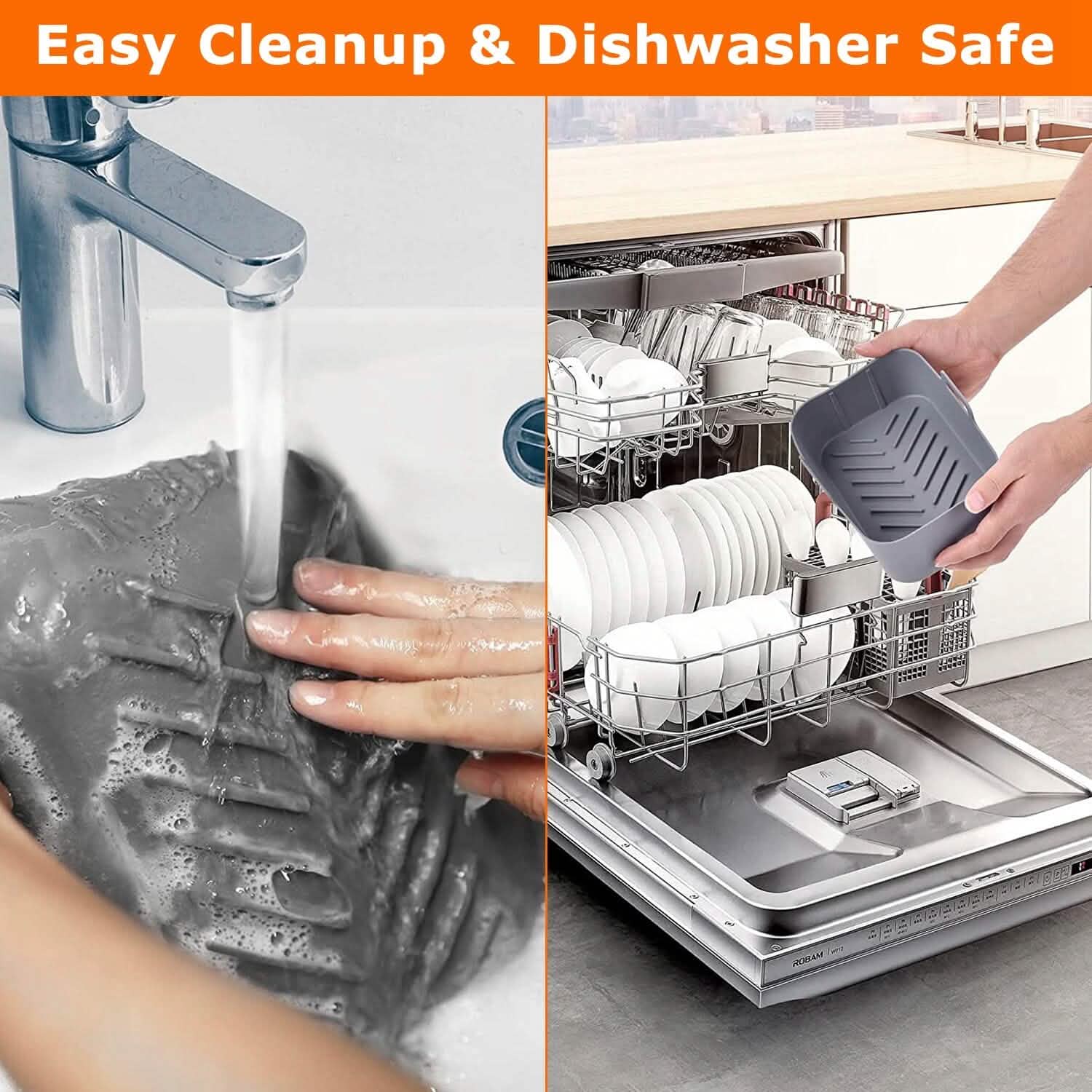 Reusable Air Fryer Silicone Pot Rectangle Replacement of Parchment Liners 6-8 Quart Kitchen Tools & Gadgets - Tophatter Daily Deals