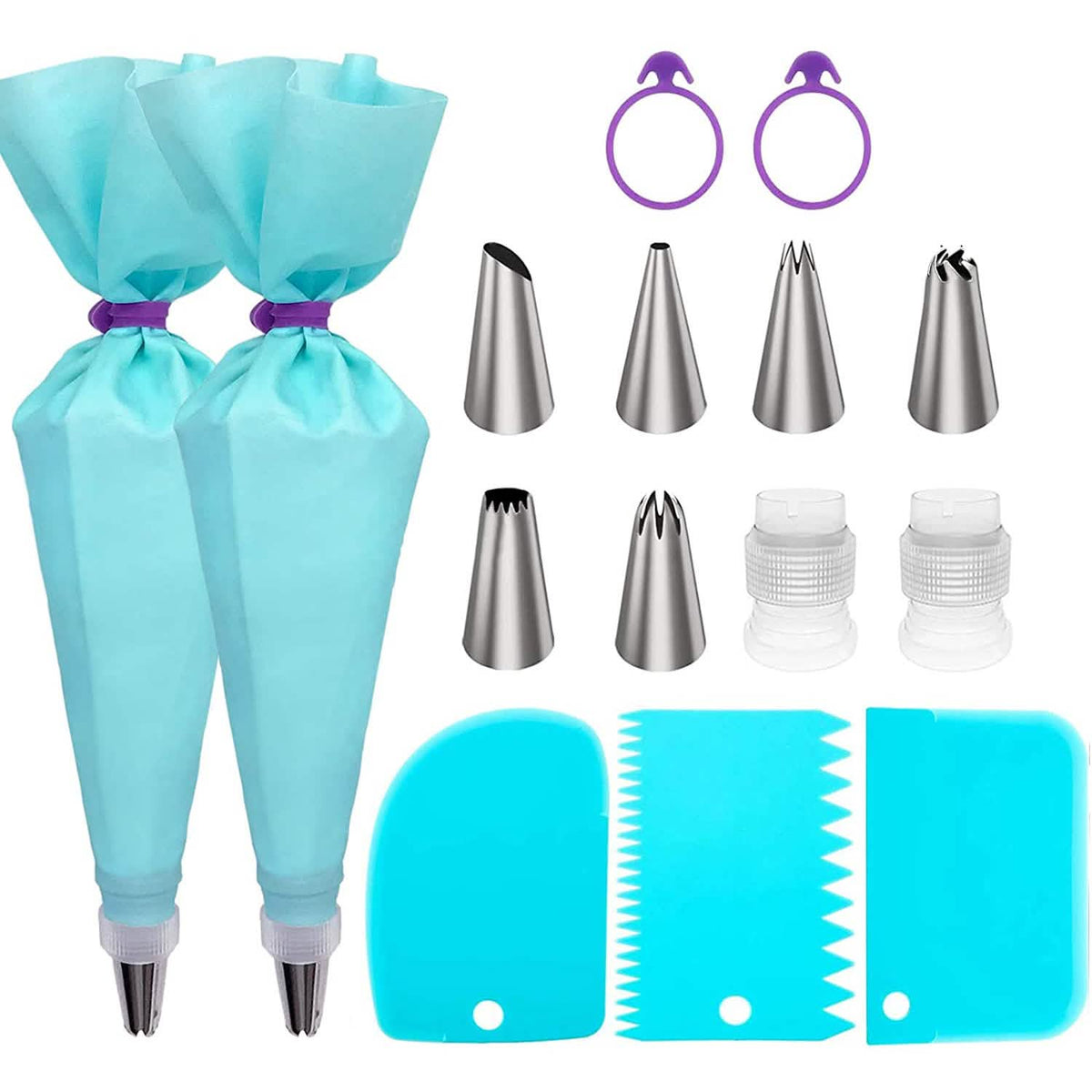 Reusable Cake Piping Bags and Tips Set Kitchen Tools & Gadgets - Tophatter Daily Deals