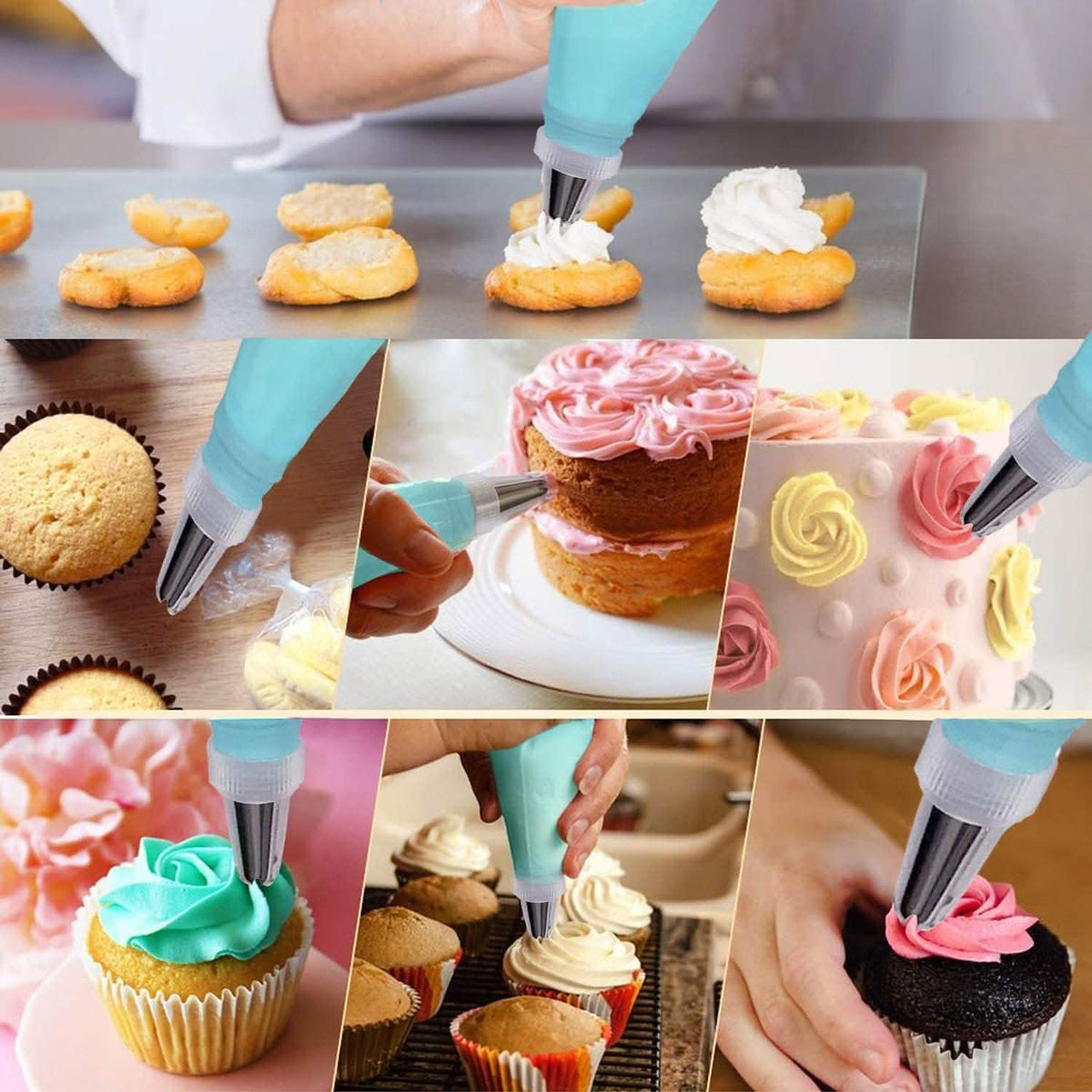 Reusable Cake Piping Bags and Tips Set Kitchen Tools & Gadgets - Tophatter Daily Deals
